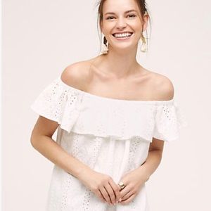 Anthropologie Eri + Ali Eyelet M Blouse